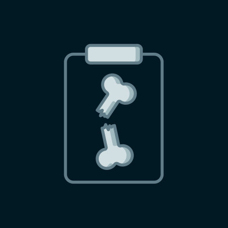 Line X-ray shots icon isolated on black background. Flat filled outline style with shadow. Vector.のイラスト素材