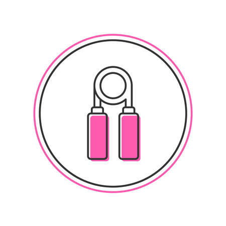 Filled outline Sport expander icon isolated on white background. Sport equipment. Vector.のイラスト素材