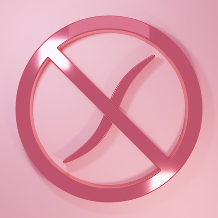 Pink Anti worms parasite icon isolated on pink background. Minimalism concept. 3D render illustration.の写真素材