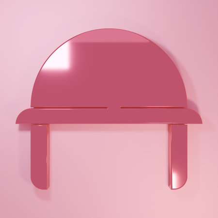 Pink Military helmet icon isolated on pink background. Army hat symbol of defense and protection. Protective hat. Minimalism concept. 3D render illustration.の写真素材