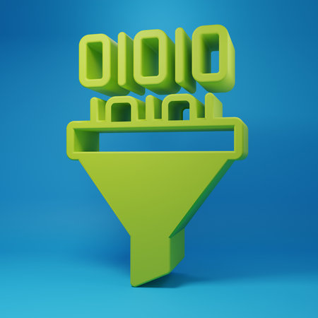 Green Financial growth increase icon isolated on blue background. Increasing revenue. Minimalism concept. 3D render illustration.の写真素材