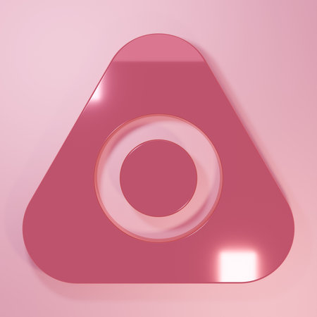 Pink Sewing chalk icon isolated on pink background. Minimalism concept. 3D render illustration.の写真素材