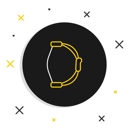 Line Bow toy icon isolated on white background. Colorful outline concept. Vector.のイラスト素材