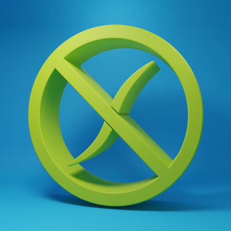 Green Anti worms parasite icon isolated on blue background. Minimalism concept. 3D render...