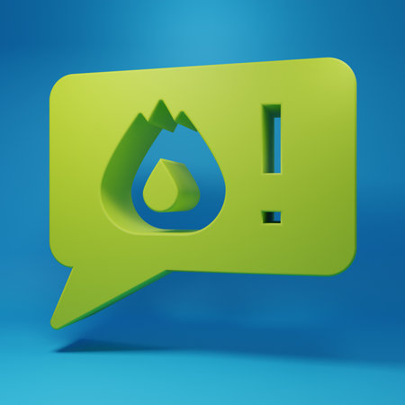 Green Telephone with emergency call icon isolated on blue background. Police, ambulance, fire department, call, phone. Minimalism concept. 3D render illustration.の写真素材