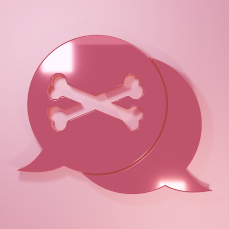Pink Location pirate icon isolated on pink background. Minimalism concept. 3D render illustration.の写真素材