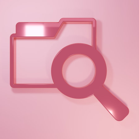 Pink growth increase icon isolated on pink background. Increasing revenue. Minimalism concept. 3D render illustration.の写真素材