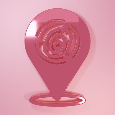 Wooden logs icon isolated on pink background. Stack of firewood. Minimalism concept. 3D render illustration.の写真素材