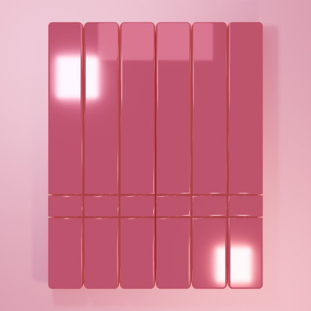 Pink icon isolated on pink background. Minimalism concept. 3D render illustration.の写真素材