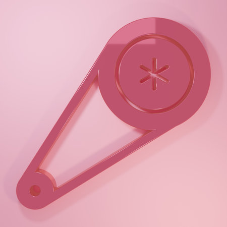 Timing belt kit icon isolated on pink background. Minimalism concept. 3D render illustration.の写真素材