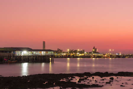 Twilight sky on sunset is beautiful.の写真素材