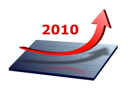 business graph is going up for success at 2010