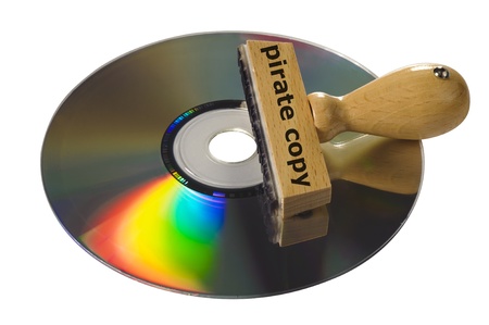 pirate copy of software or video cdの写真素材