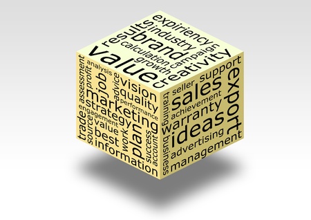 business word cubeの写真素材