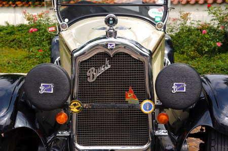 LANDSBERG, GERMANY - JULY 12, 2014: Public oldtimer rally in Bavarian city Landsberg for at least 80...
