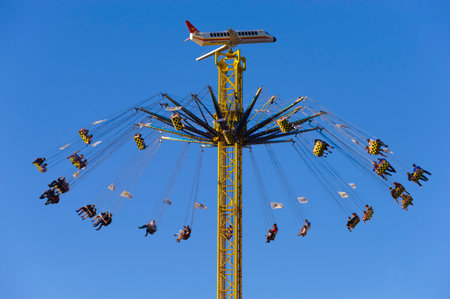 MUNICH, GERMANY - SEPTEMBER 23, 2014: The Oktoberfest in Munich is the biggest beer festival of the...