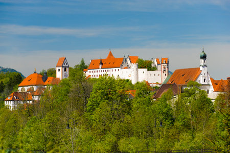 castle of city Fuessen in Bavaria, Germanyのeditorial素材
