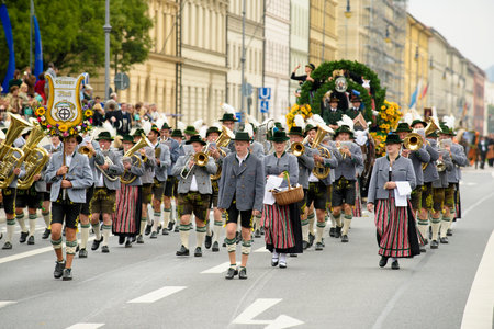 Munich, Germany -  September 20, 2015: The Oktoberfest in Munich, Germany, is the biggest beer...