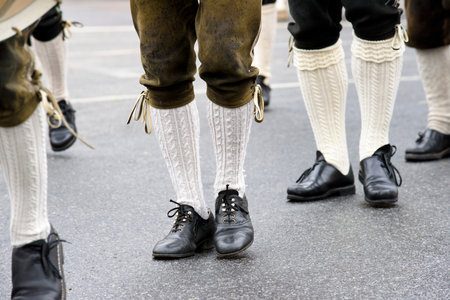 Munich, Germany -  September 20, 2015: The Oktoberfest is the world biggest beer festival and at the opening parade with rd. 9000 participants take part with historical costumes, music bands and horsesのeditorial素材