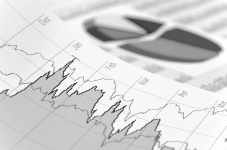 financiial chart for business and stock market