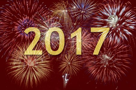 firework at new years 2017