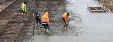 foundation of an new built house in constructionの写真素材