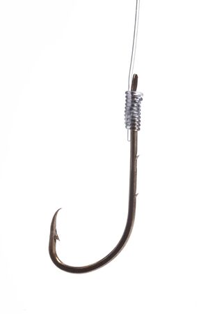 isolated fishinghook over white backgroundの写真素材