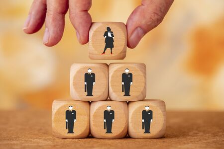 Business strategy with leadership and staff