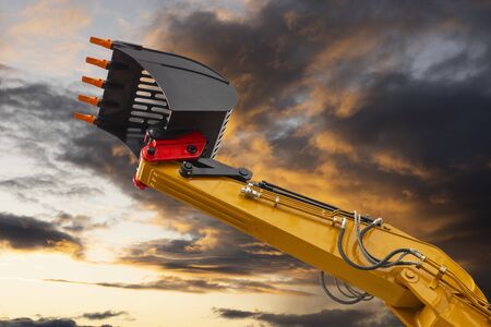excavator at construction site