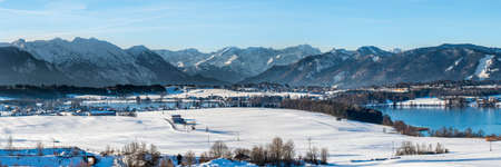 detail of fresh powder snow at winterの写真素材