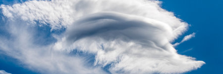 beautiful clouds on blue sky as background