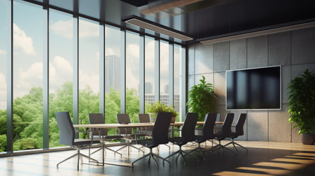 modern conference and meeting room without peopleの素材