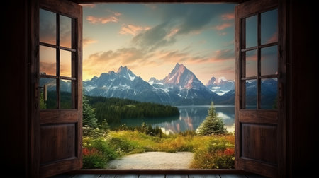 open doors show the way to new worldの素材