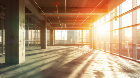 construction site of a modern industrial buildingの素材