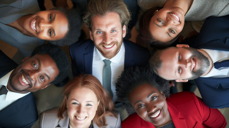 group of young business people with different ethnicity work together as a teamの素材