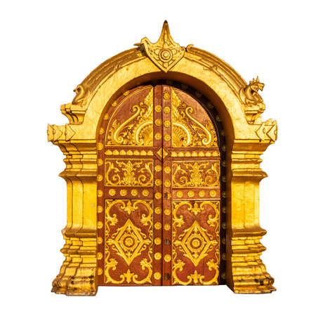 Ancient golden door, Laosの写真素材