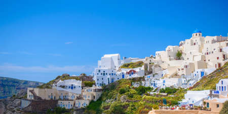 Panorama view in Santorini island, Greece