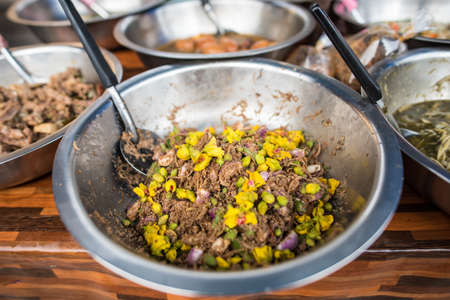 Local Laotian saladの写真素材