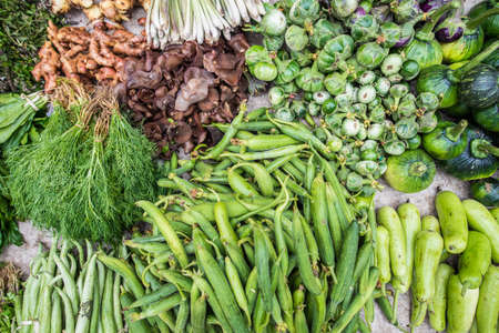 Fresh market, Luang Prabang, Laosの写真素材