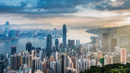 Panorama view on Hong Kong Peak, Hong Kong