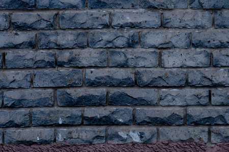 Grunge stylish cracked brick wallの写真素材