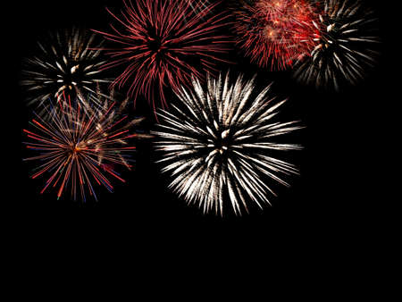 festive fireworks, fireworks in the night skyの写真素材