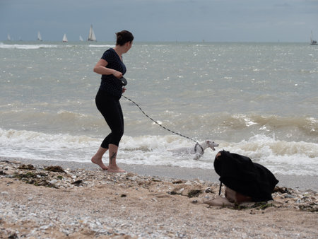 Il de Re, France June 2022. African Americans Capoeira dancers in the streets of La Rochelle, Brazilian danceのeditorial素材