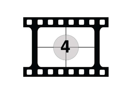 Film CountDown number 4のイラスト素材