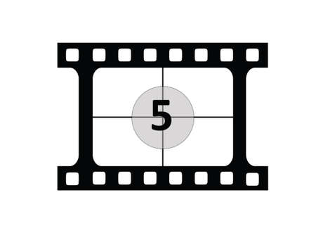 Film CountDown number 5のイラスト素材