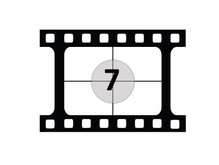 A vector representing a film countdown 7のイラスト素材
