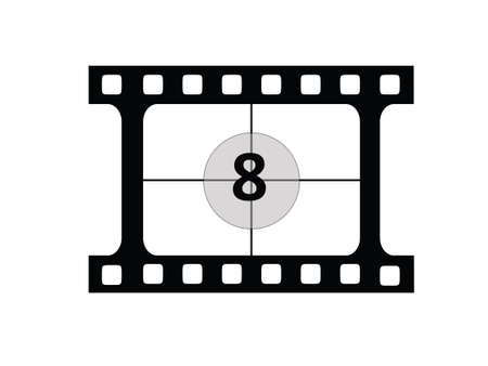 A vector representing a film countdown 8のイラスト素材