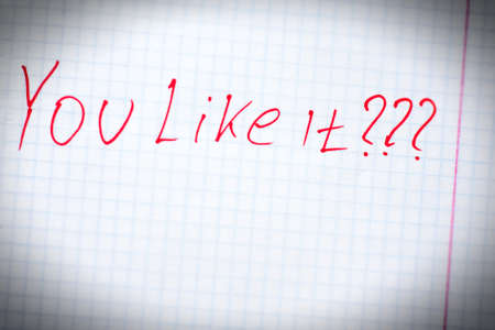 paper notebook with inscription you like it , business conceptの写真素材