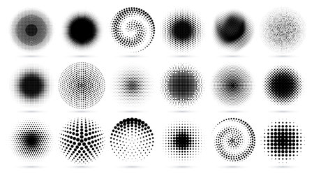 Halftone circleのイラスト素材