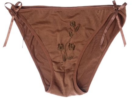 isolated brown pantiesの写真素材